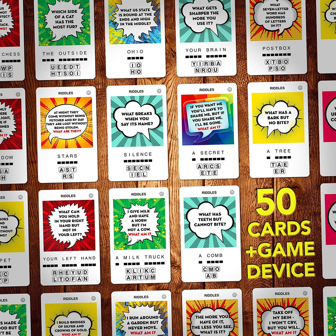 100 PICS Riddles Reisekartenspiel – Denksportaufgaben für die ganze Familie, Taschenrätsel für Kinder und Erwachsene