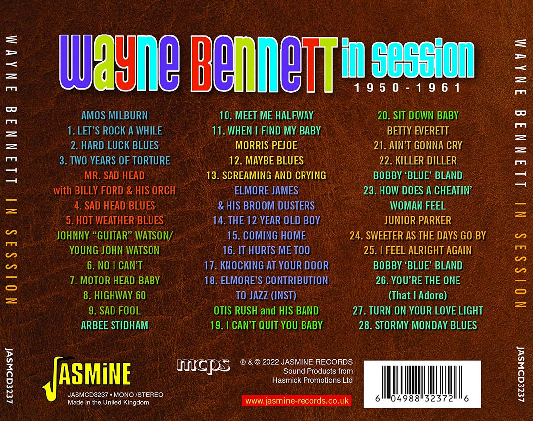 Wayne Bennett – In Session 1950-1961 [Audio-CD]