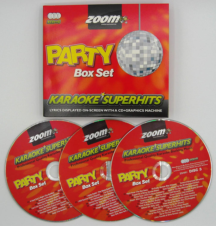 Zoom Karaoke CD+G – Party Superhits – Triple CD+G Karaoke Pack [Audio-CD]