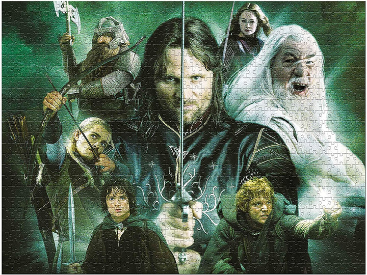 Puzzels WM01342-ML1-6 Lord of The Rings Heroes of Middle Earth 1000 Piece Jigsaw Game