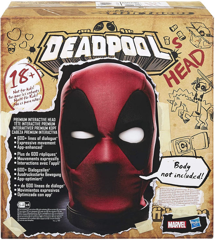 Marvel Legends Deadpool's Head Premium Interaktives, bewegendes, sprechendes elektronisches, App-gestütztes Sammlerstück für Erwachsene mit über 600 SFX und Phrasen