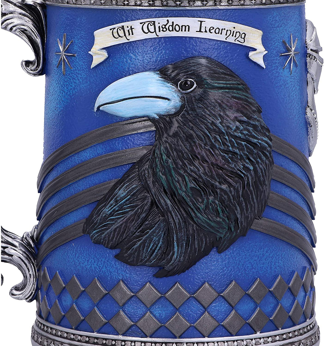 Nemesis Now Harry Potter Ravenclaw Hogwarts House Collectible Tankard, Blue Silver, 15.5cm