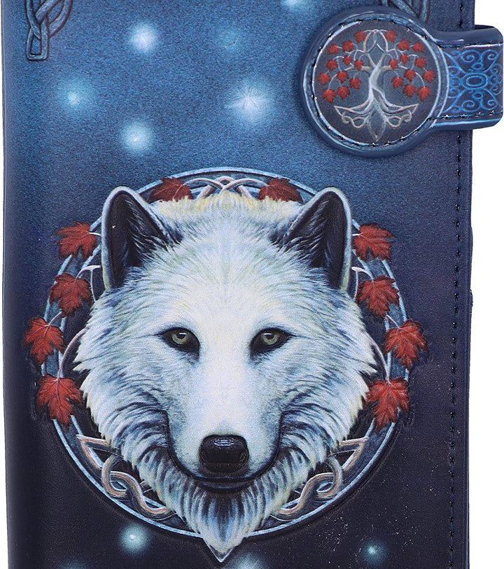 Nemesis Now Lisa Parker Guardian of The Fall White Autumn Wolf Embossed Purse, P