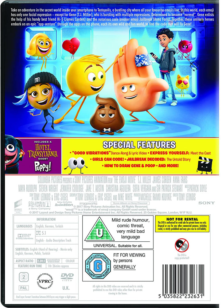 Le film Emoji [DVD] [2017]