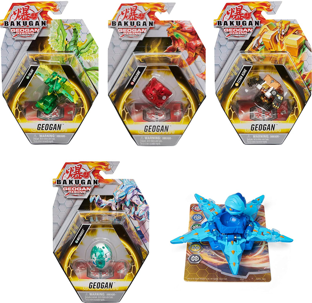 Bakugan 6059850, figura de acción coleccionable y tarjetas coleccionables de Geogan Rising (estilo