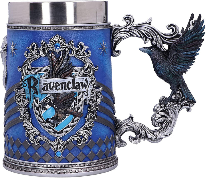 Nemesis Now Harry Potter Ravenclaw Hogwarts House Collectible Tankard, Blue Silver, 15.5cm