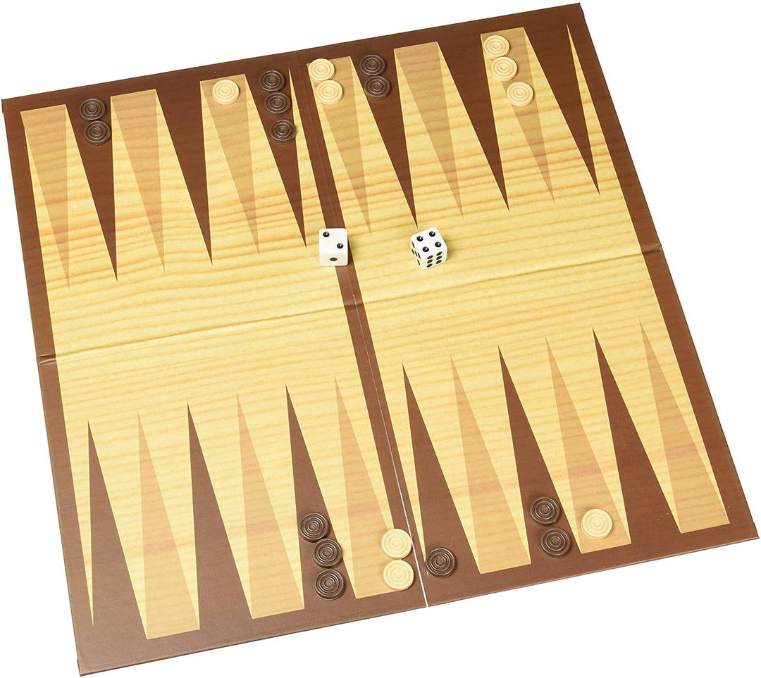 Cardinal Games 6033309 Klassiek backgammon-spel voor volwassenen en kinderen vanaf 8 jaar