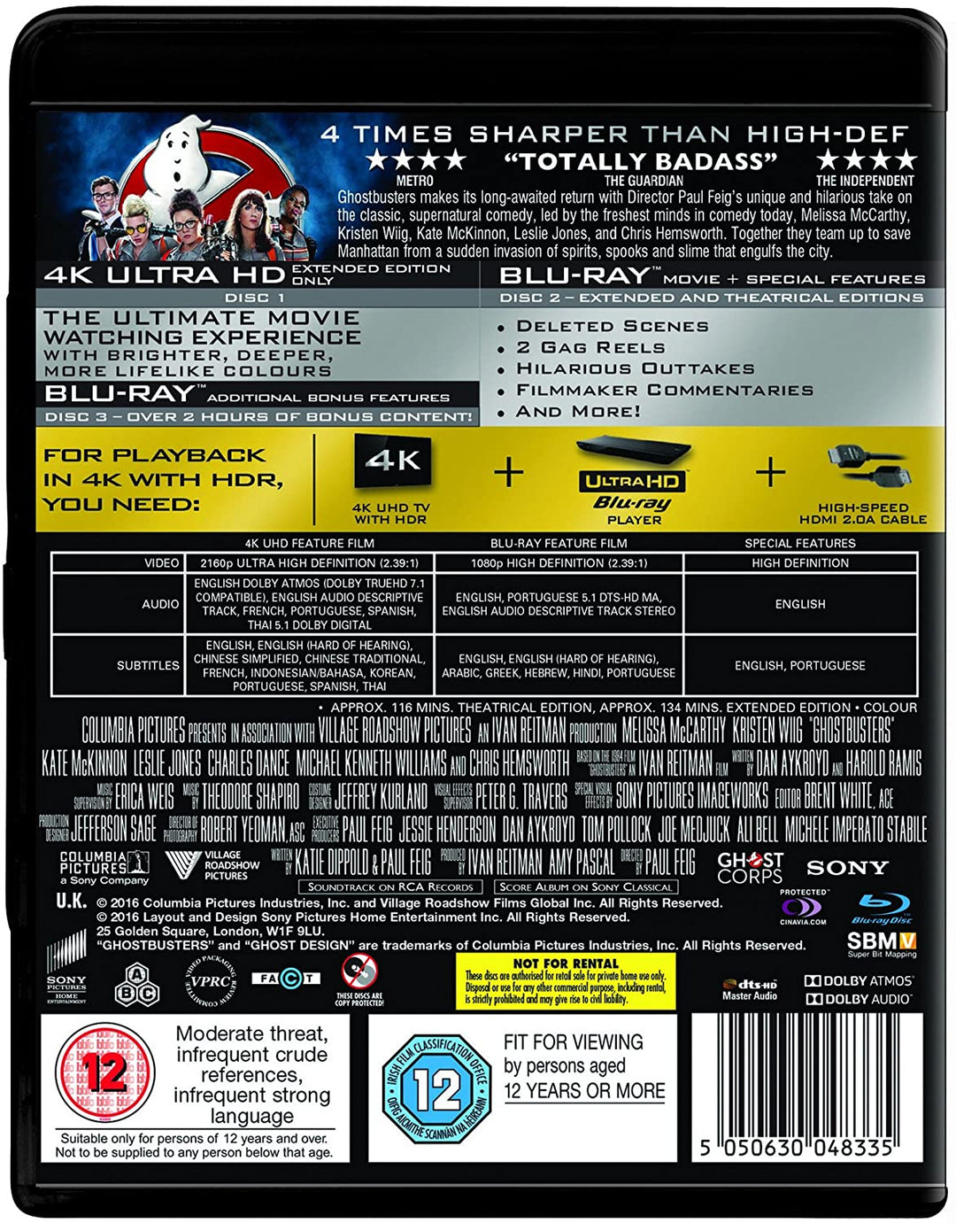 Ghostbusters 4K Ultra HD &amp; [2016] [Region Free]