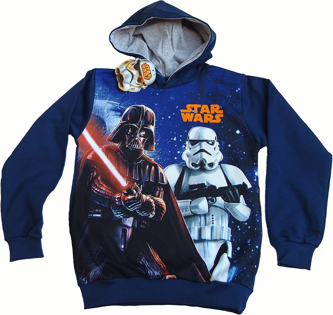 Disney Boys' Sudadera Star Wars Sweatshirt, Marine, 8