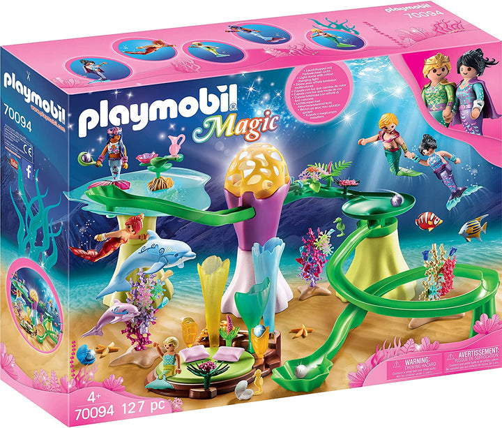 Playmobil 70094 Magic Mermaids Pista per biglie in corallo con cupola illuminata