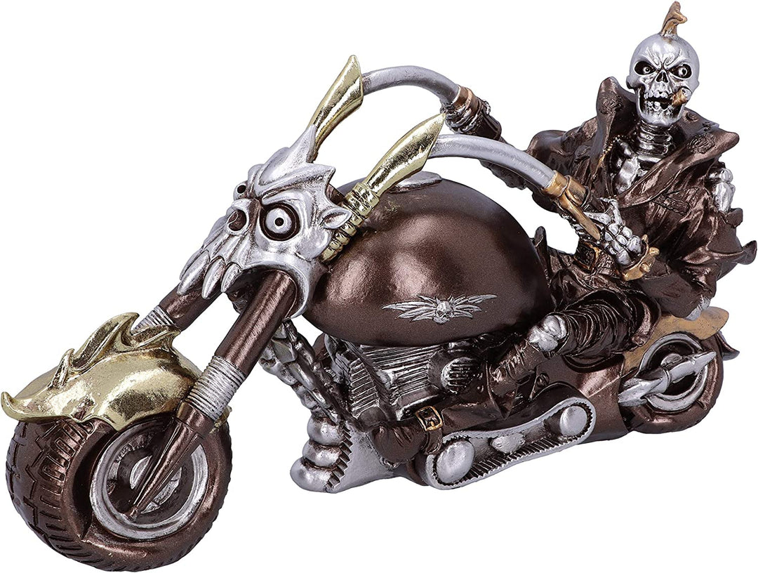 Nemesis Now Wheels of Steel 29cm Steampunk Motorcycle Skeleton Figurine.
