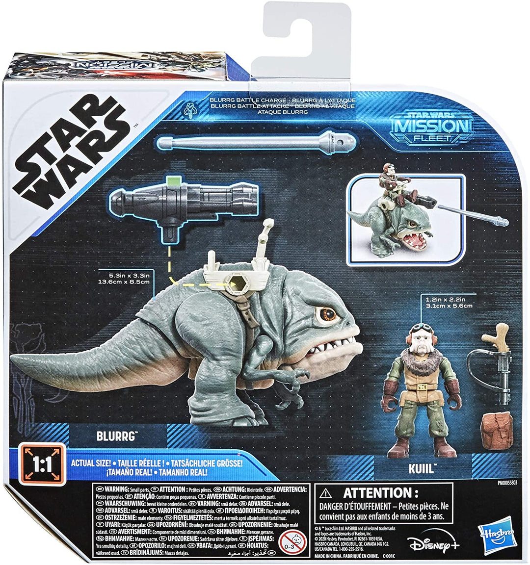 Star Wars Mission Fleet Expedition Class Kuiil con Blurrg Toys, Blurrg Battle Charge Action Figure in scala 6 cm