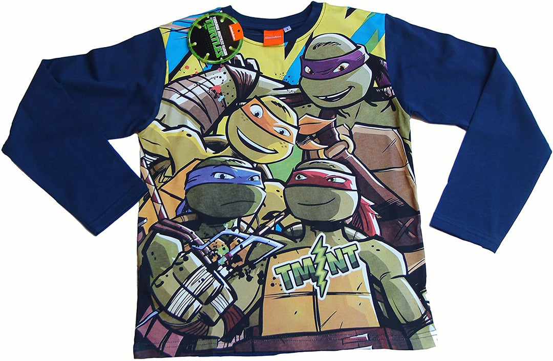Nickelodeon Jungen Camiseta Tortugas Hemd, Marine, 4