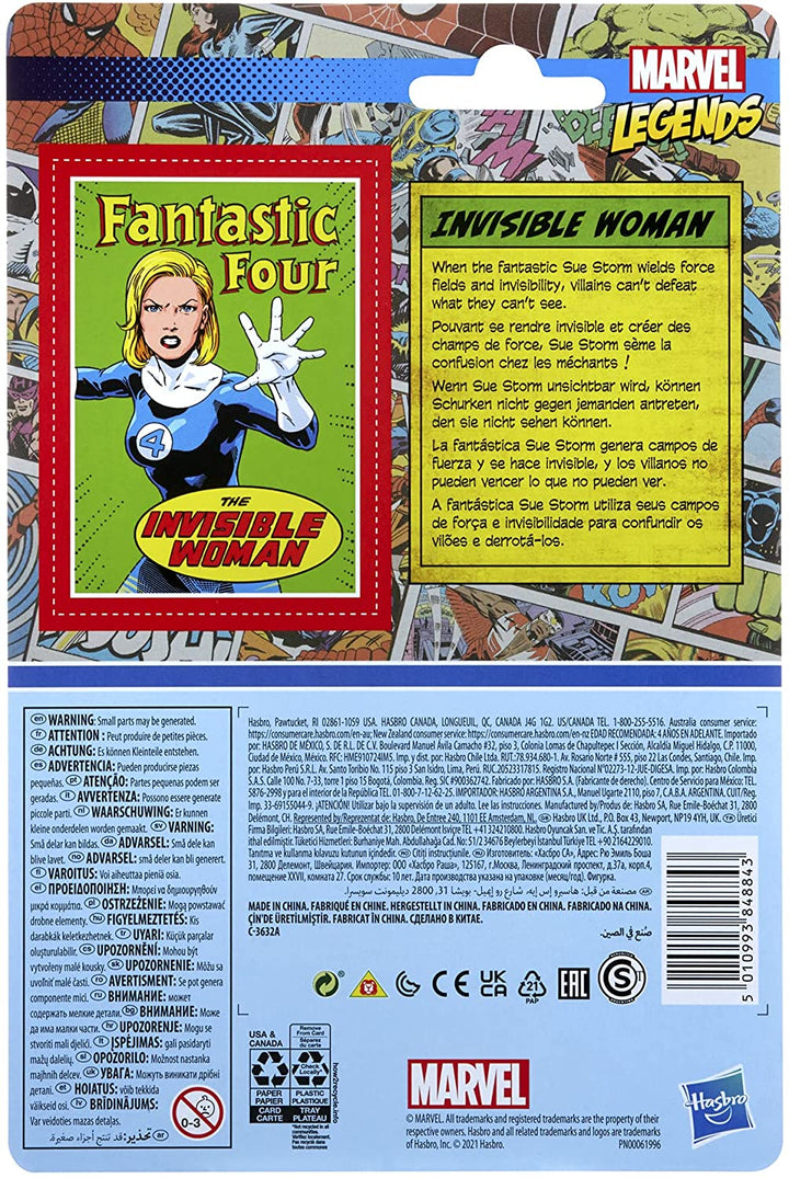 Hasbro Marvel Legends Series 3,75-Zoll-Retro-Kollektion „Invisible Woman“-Actionfigurenspielzeug