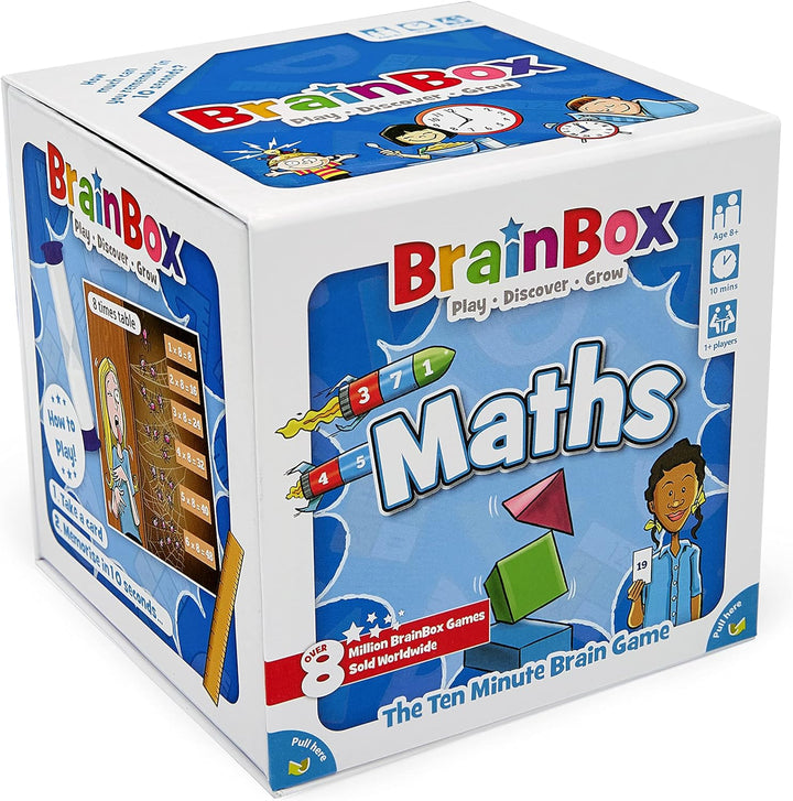 BrainBox Maths (2022) | Card Game | Ages 8+ | 1+ Players | 10+ Minutes Playing Time