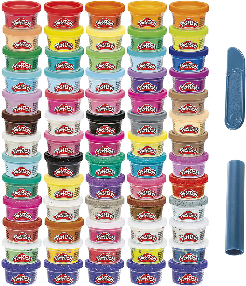 Play-Doh Ultimate Color Collection 65-Pack of Assorted Modeling Compounds for Kids 3 Years and Up, Non-Toxic, Fun Size 1-Ounce Cans