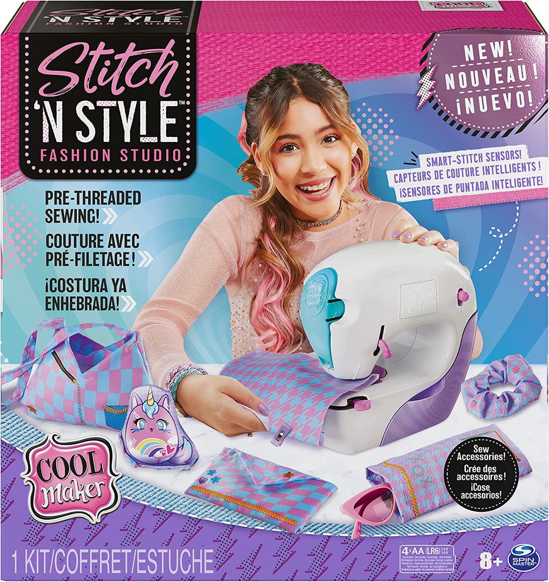 Cool Maker Stitch n Style Fashion Studio - Easy Sew No Thread Sewing Machine with 6 Projects for Kids Ages 8+