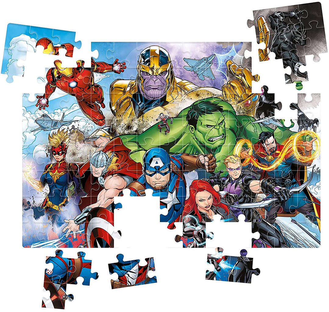 Clementoni 25718, Avengers Supercolor Puzzle for Children - 104 Pieces, Ages 6 years Plus