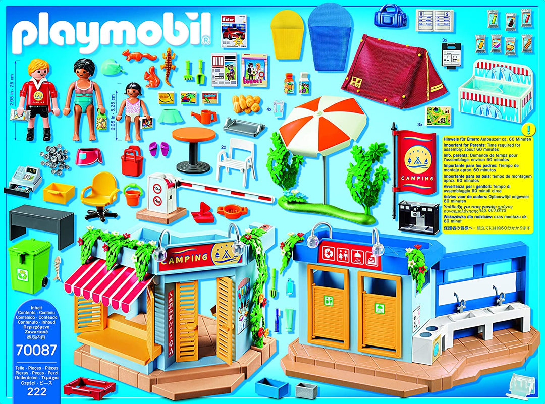 Playmobil 70087 Family Fun Großer Campingplatz mit funktionierender Dusche
