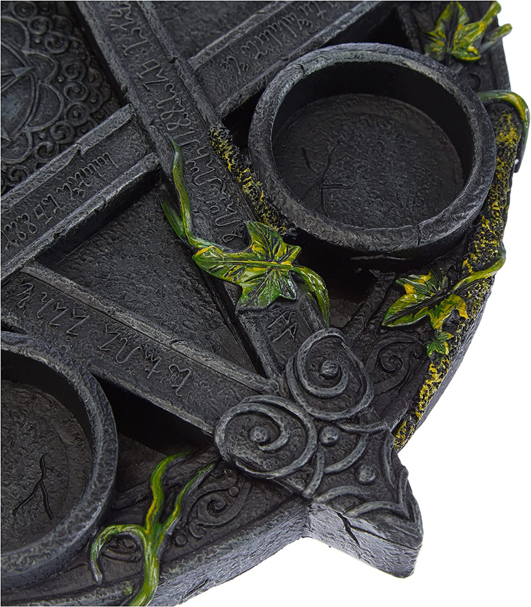 Nemesis Now B2538G6 Wicca-Pentagramm-Teelichthalter, 25,5 cm, Schwarz, Kunstharz