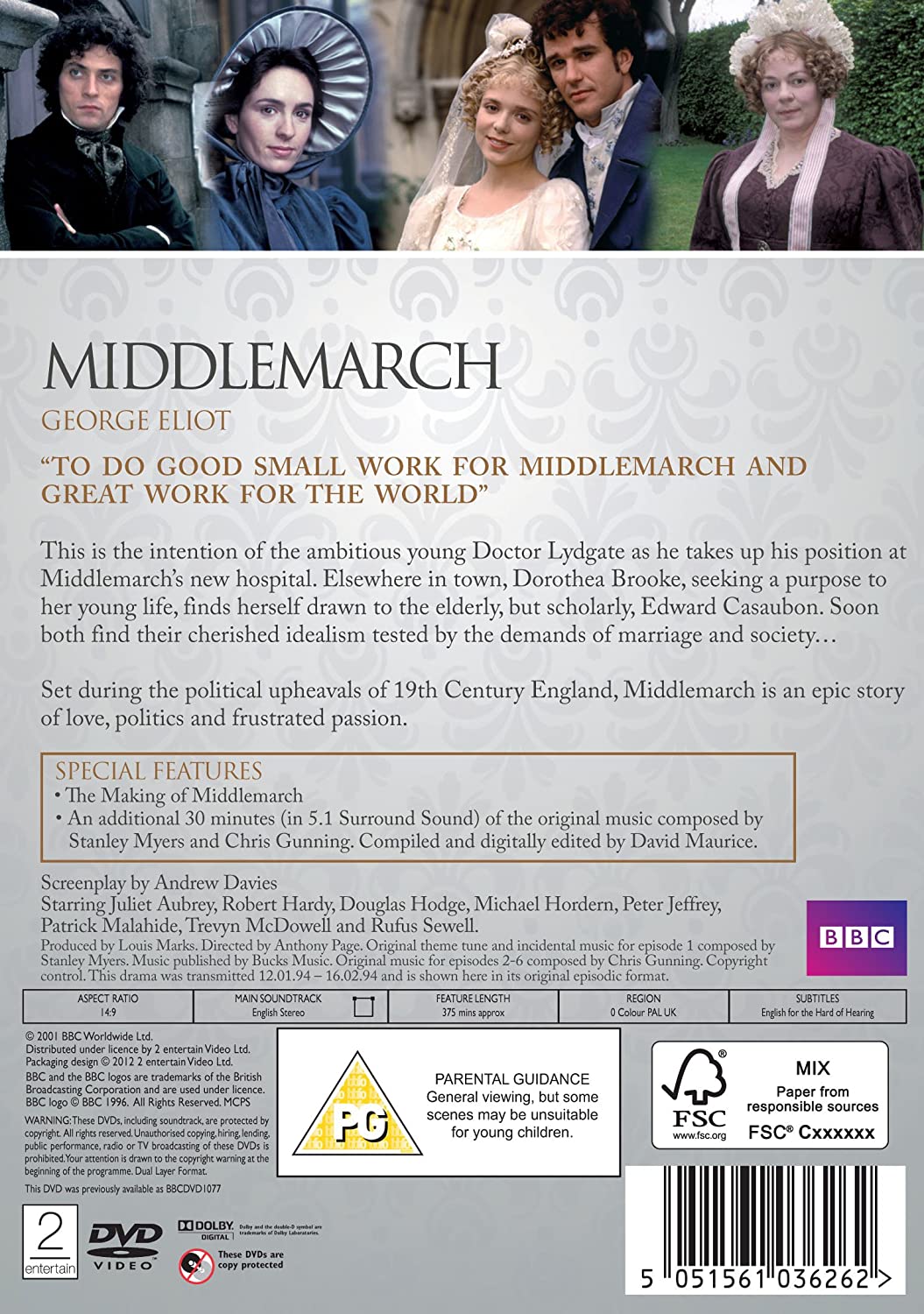 Middlemarch (Neu verpackt) [1994] [DVD]