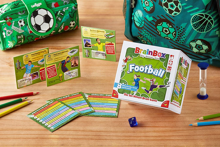 BrainBox Fußball (2022) | Kartenspiel | Ab 8 Jahren | 1+ Spieler | 10+ Minuten Spielzeit