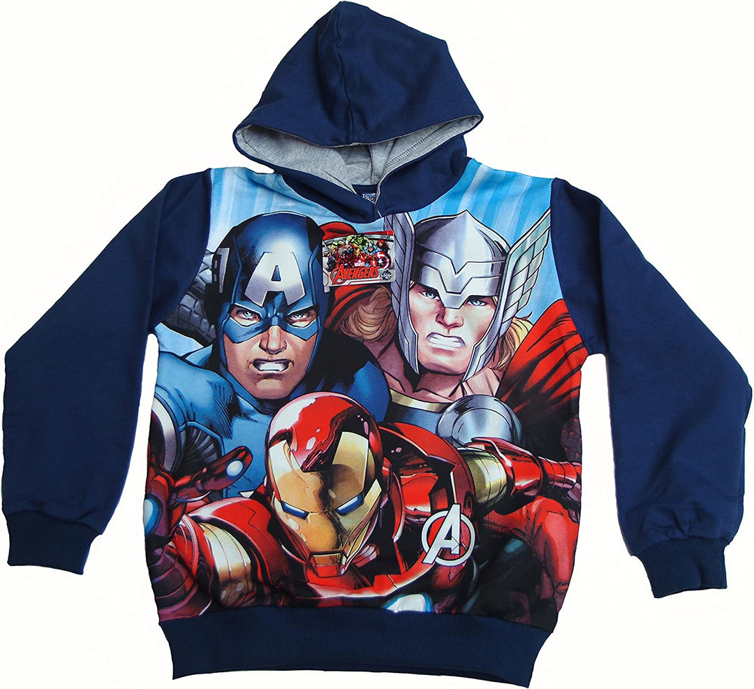 Disney Boys' Sudadera Avengers Sweatshirt, Marine, 10