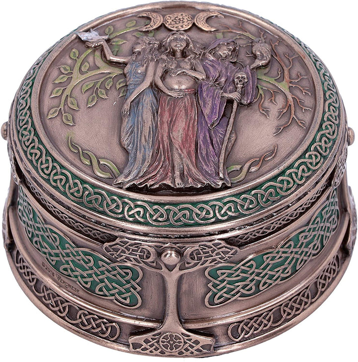 Nemesis Now H4743P9 Maiden Mother Crone Box 9.5cm, Resin, Bronze, One Size