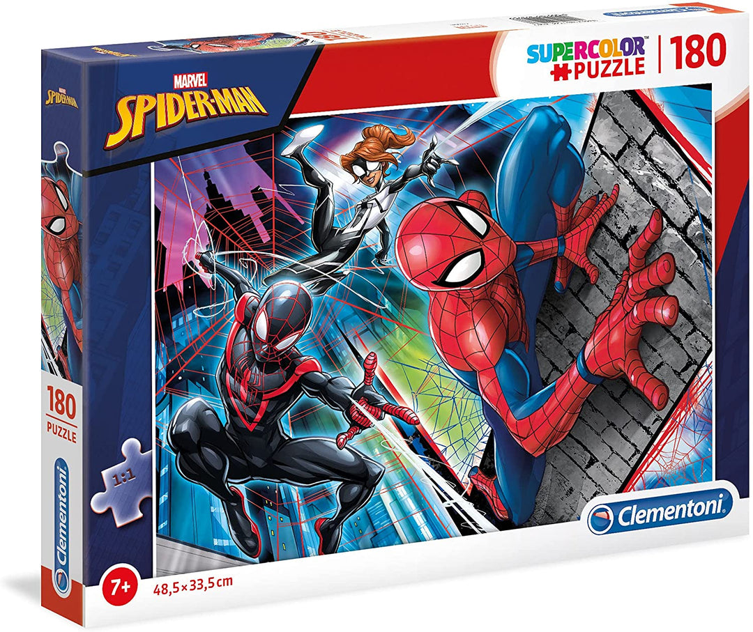 Clementoni 29293 Spiderman 29293-Supercolor Puzzle Mann-180 Teile, Multi