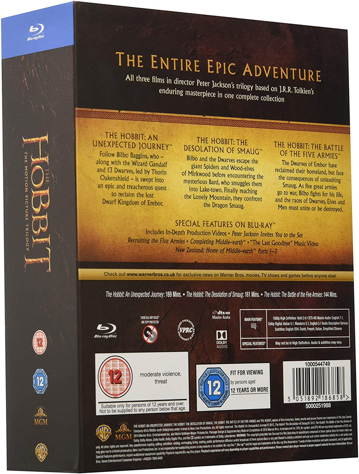 Die Hobbit-Trilogie [Blu-ray] [2015] [Region frei]