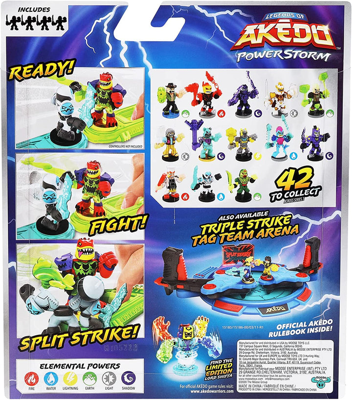 Legends of Akedo: Powerstorm Warrior Collector Pack with 4 Mini Action Figures - Ages 6+