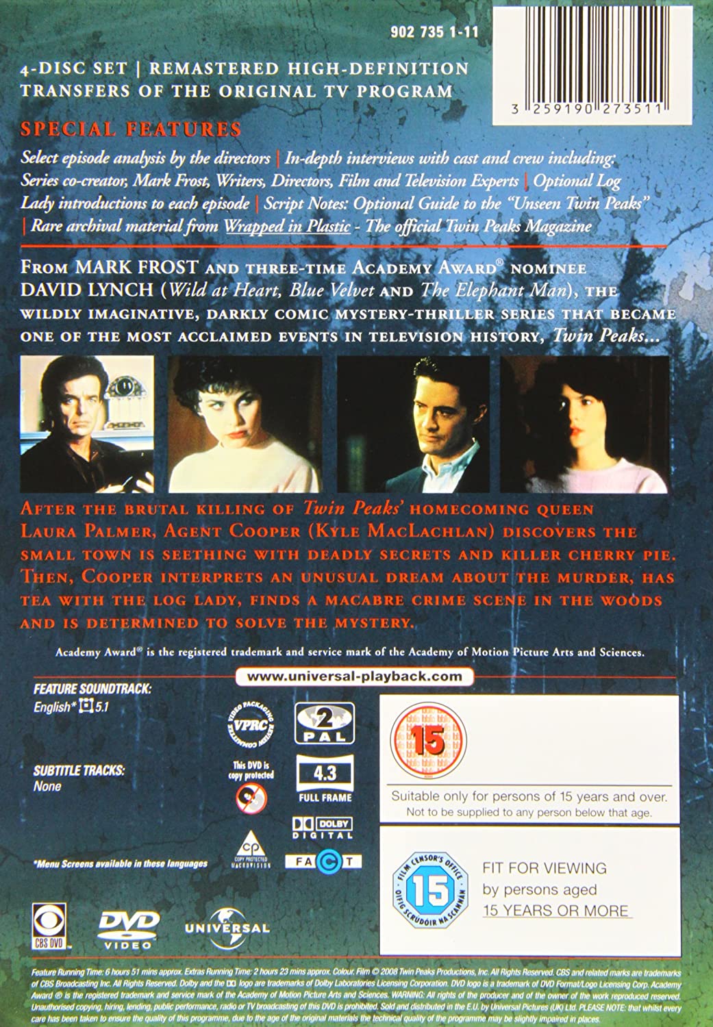 Twin Peaks - Complete Season 1 [DVD] [1990]