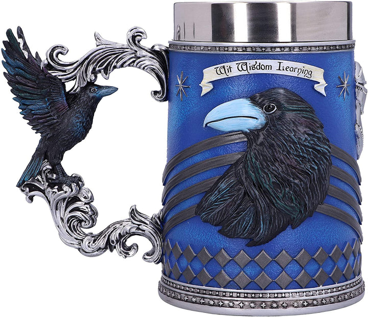 Nemesis Now Harry Potter Ravenclaw Hogwarts House Collectible Tankard, Blue Silver, 15.5cm