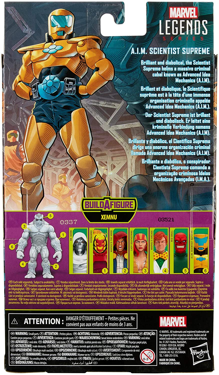 Hasbro Marvel Legends Series 15,2 cm große Actionfigur AIM Scientist Supreme zum Sammeln, 1 Zubehörteil und 1 Build-A-Figure-Teil