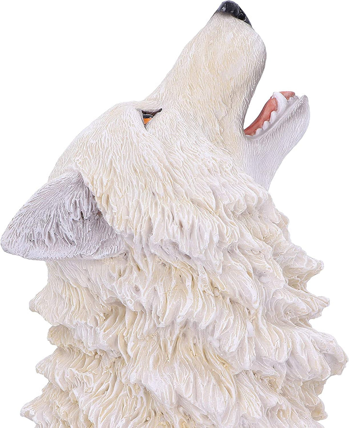 Nemesis Now Storms Cry Howling White Wolf Figur 41,5 cm