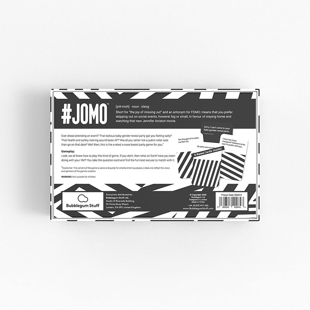 Bubblegum Stuff - #Jomo Game Joy Of Missing Out Comedy Card Game