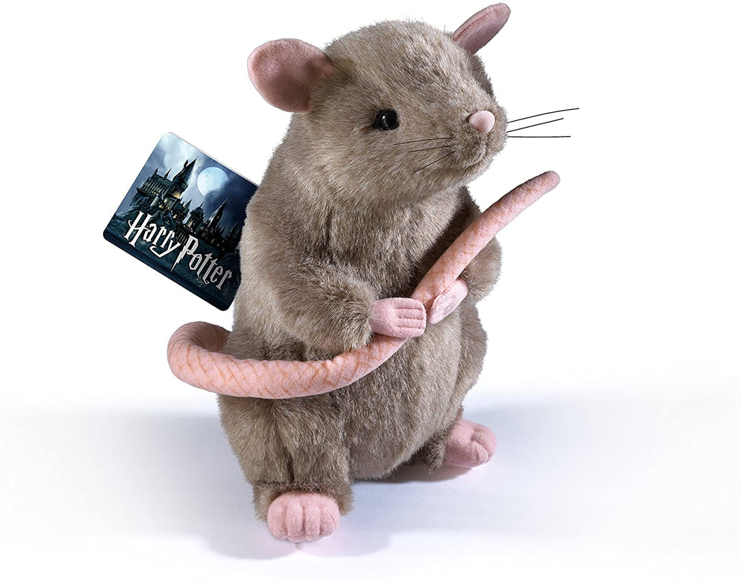 The Noble Collection Harry Potter Scabbers Plush - Officially Licensed 11in (28cm) Ron's Grey Pet Rat Plush Toy Dolls Gifts