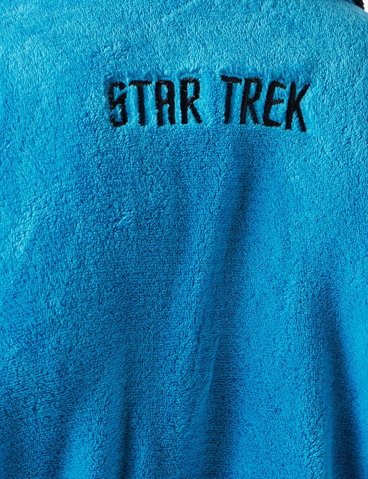 Groovy Star Trek Bademantel Morgenmantel Herren Robe Offizielles Merch Blau Spoc