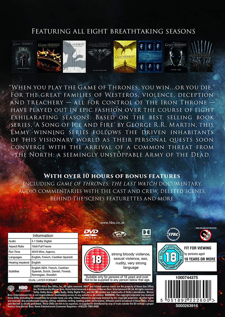 Game of Thrones: Die komplette Serie [2011] [2019] – Drama [DVD]