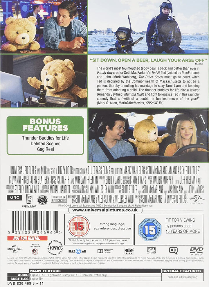 Ted 2 (uitgebreide editie) [DVD] [2015] [2017]