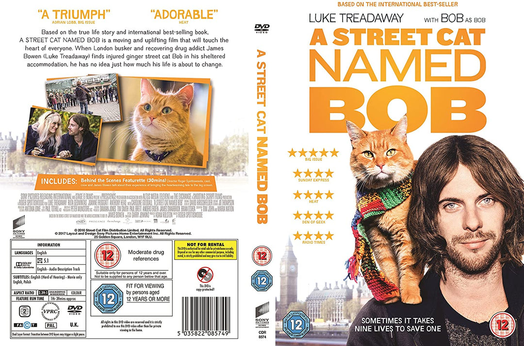 Un gatto di strada chiamato Bob [DVD] [2016]