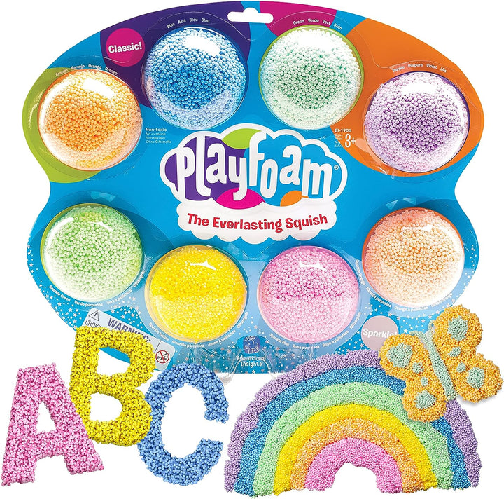 Learning Resources EI-1906 (-) Playfoam Combo 8er-Pack: kinderfreundlich, trocknet nie aus, sensorisch, formender Spaß, Kunst und Handwerk für Kinder, einzeln, mehrfarbig