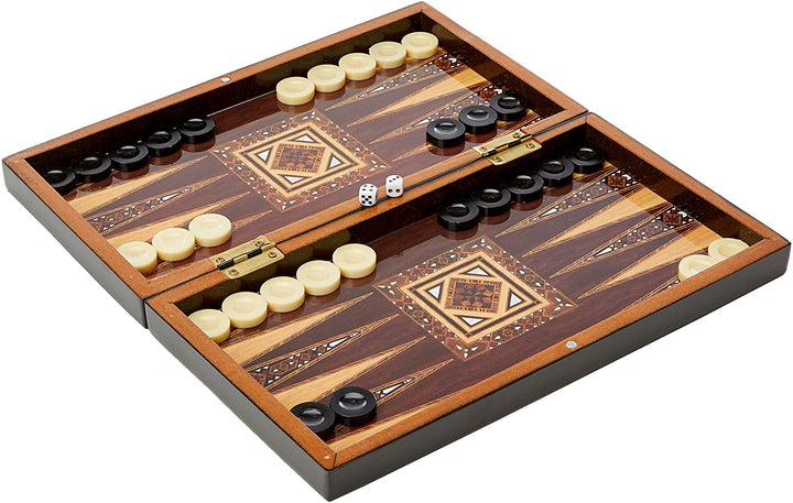 Staroyun 1020722 Backgammon Antique Little Mosaic, 17,5 x 32 x 5 cm, Multicolore
