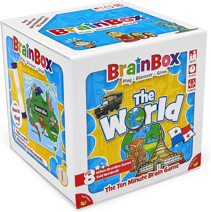 BrainBox Die Welt (2022) | Kartenspiel | Ab 8 Jahren | 1+ Spieler | 10+ Minuten Spielzeit