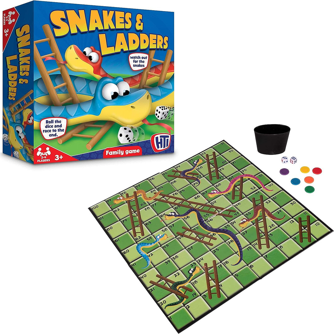 HTI Toys Traditional Games Snakes &amp; Ladders Family Brettspielset