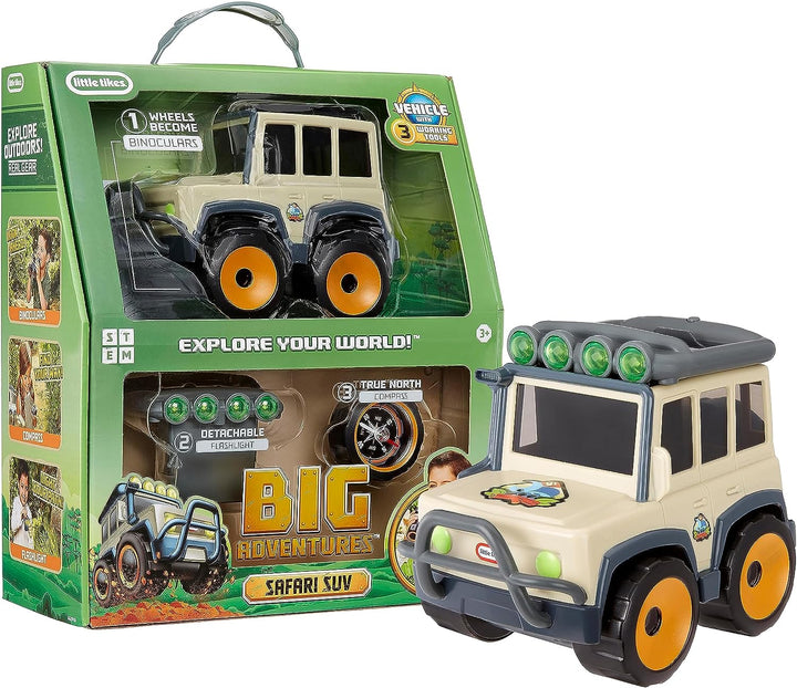 Little Tikes Big Adventures Safari SUV STEM-Spielzeug – inklusive Fahrzeug mit Fernglas