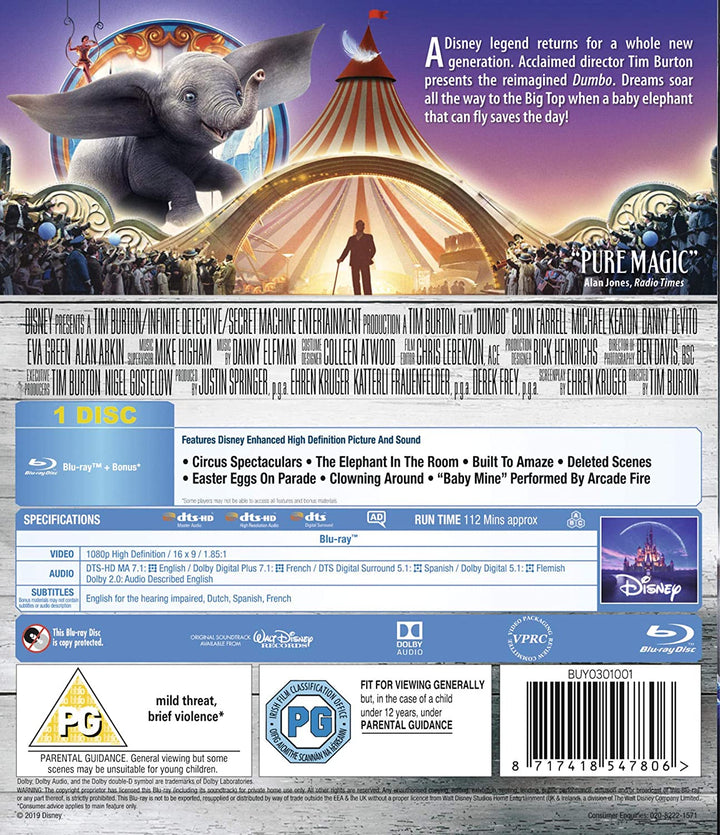 Disney's Dumbo – Familie/Musical [Blu-Ray]