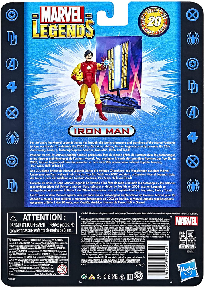Hasbro Marvel Legends Series 20th Anniversary Series 1 Iron Man 6-Zoll Action Fi
