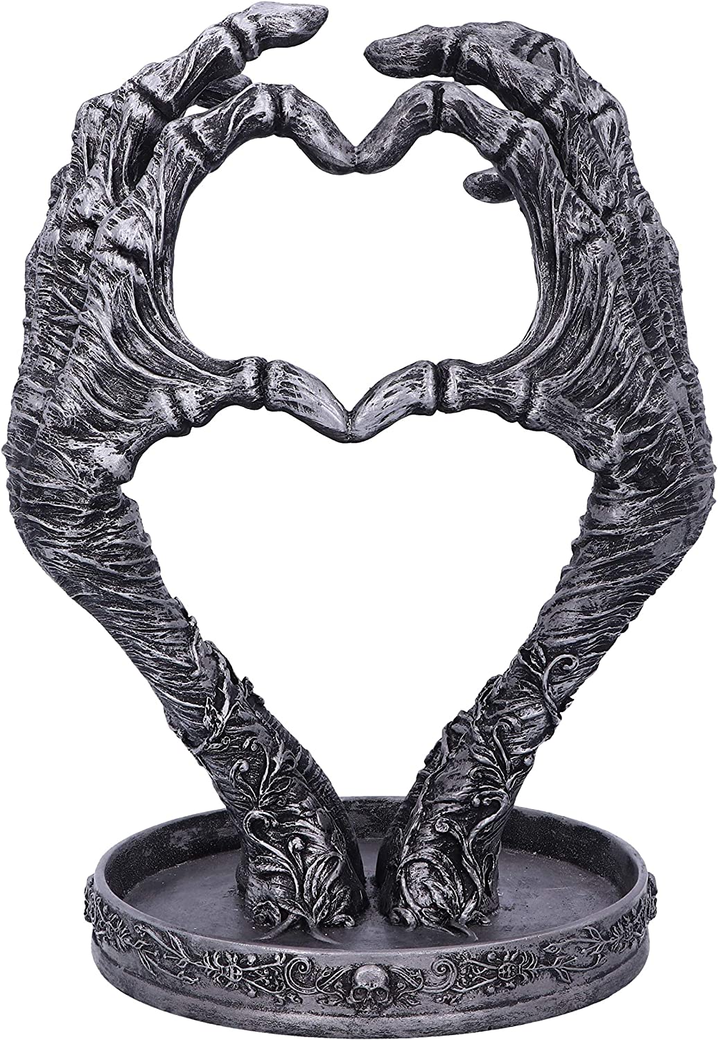 Nemesis Now Gothic Mumified Love Heart Hands Schmuckschalenhalter, Silber, 22c