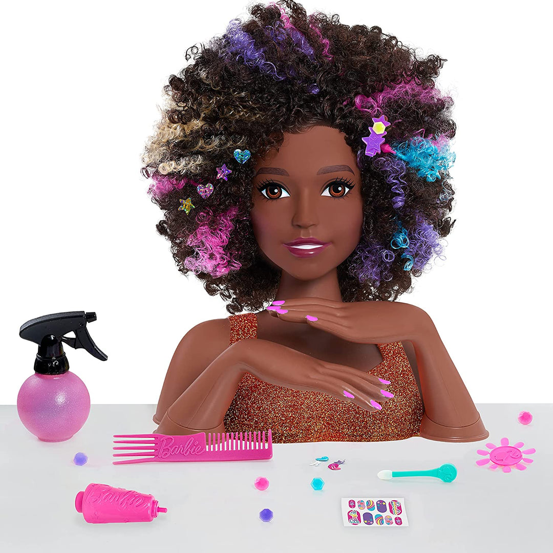 Barbie JPL63345 Sparkle Deluxe Styling Kopf-Afro-Haar